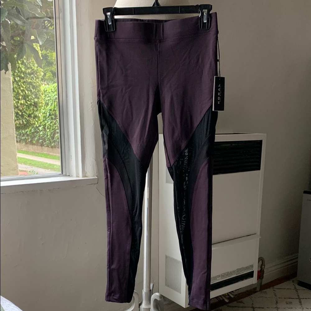 BNWT Koral high rise leggings with mesh detail